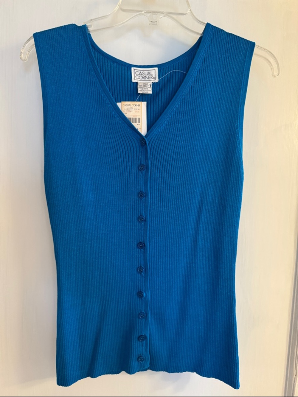 Casual corner spun silk button down vest